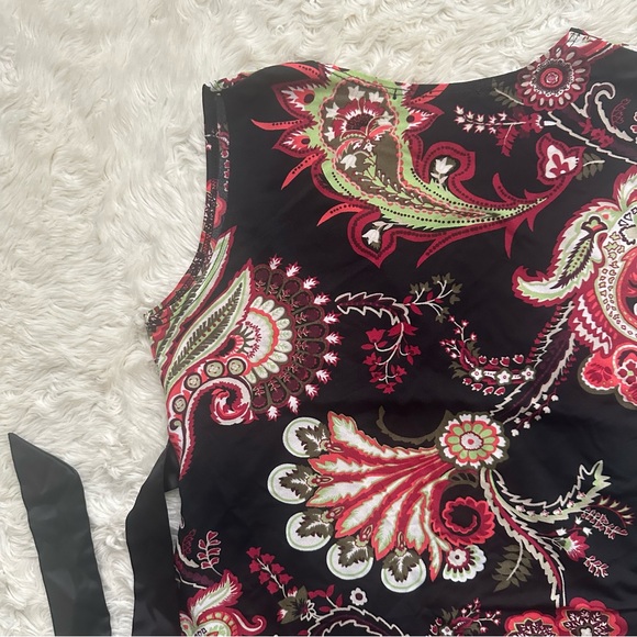 Charlotte Russe Top Sleeveless Surplice Neck Vintage Y2K Floral Paisley Sz L - Picture 4 of 9